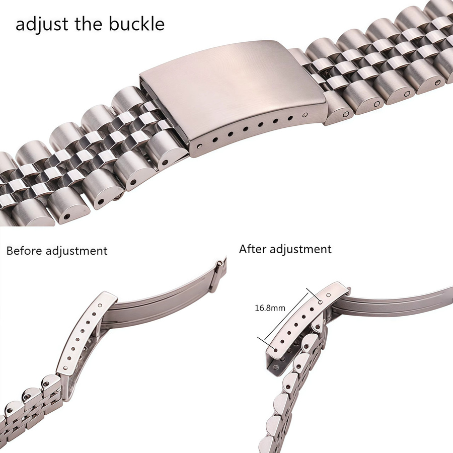DUTRIEUX Uhrenarmband Edelstahl, silber, Unisex - Bild 3