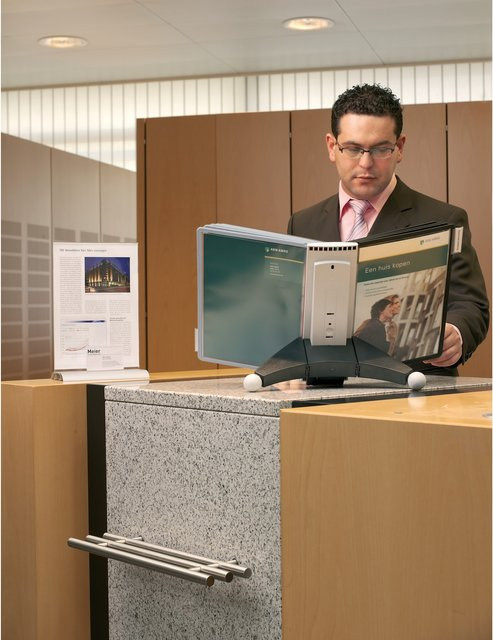 Durable Sichttafelsystem SHERPA TABLE 10 Tischständer 10-teiliges Set in Grau und Schwarz - Bild 1