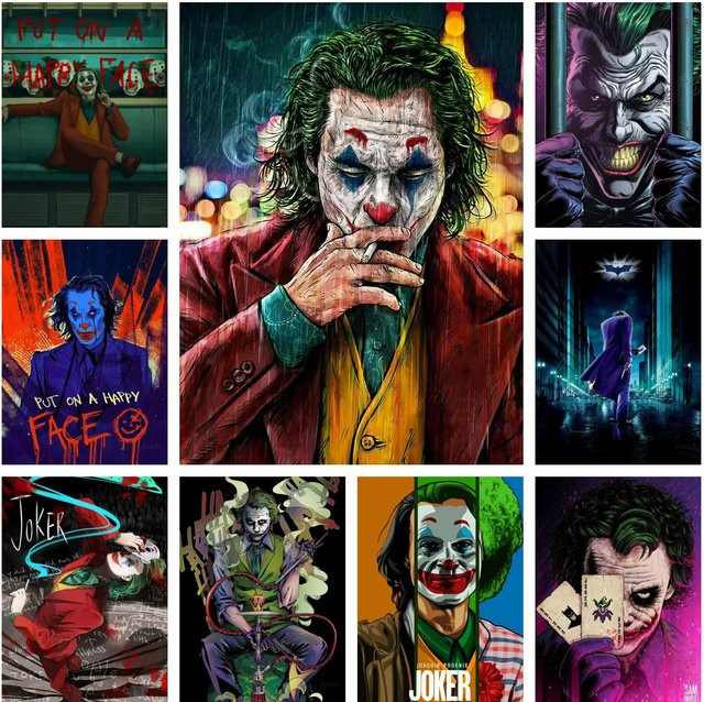 Hot Toys Joker DC Film 5D Diamantmalerei Mosaik Stickerei Set in Multicolour, B/H/T: 30 x 30 x 30 cm - Bild 1