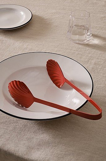 VIKING Salatzange aus Edelstahl in Silber und Rot, poliert - Bild 1