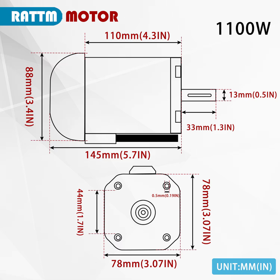 RATTMMOTOR 1100W DC Bürstenloser Spindelmotor mit Control Board für CD-210V MX-210V WM-210V Maschinen - Bild 3