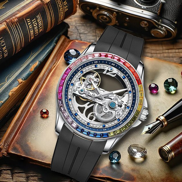 CAROTIF Armbanduhr, Analoguhr, Edelstahl, Kristall, Schwarz, Herren - Bild 1