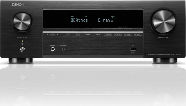 Denon AV-Receiver AVR-X1800H in Schwarz mit 5.1.2 Kanälen, HDMI, Bluetooth und Wi-Fi - Bild 1