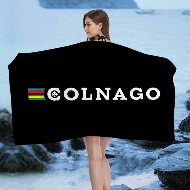 Colnago Logo Strandtuch aus Mikrofaser und Baumwolle, bunt, sandfrei und schnelltrocknend, B/B/H: 30 x 30 x 0 cm - Bild 1