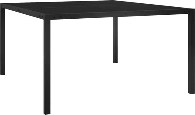 Furnicato Gartentisch aus Stahl und Glas in Schwarz Matt, B/T/H: 130 x 130 x 72 cm - Bild 1