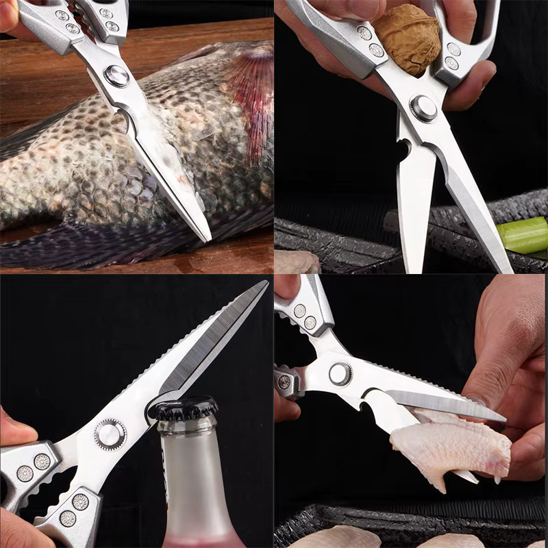 InLeung Küchenschere aus Edelstahl in Silber für Geflügel, Fisch und Gemüse - Bild 6