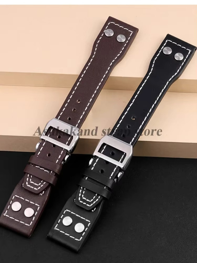 Uhrenarmband Leder, Herren, Faltschließe - Bild 4