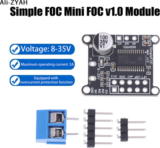 JETTING FOC Mini DRV8313 Modul DC Bürstenlose Motorsteuerungsplatine mit SVPWM-Steuerung in Schwarz - Bild 1