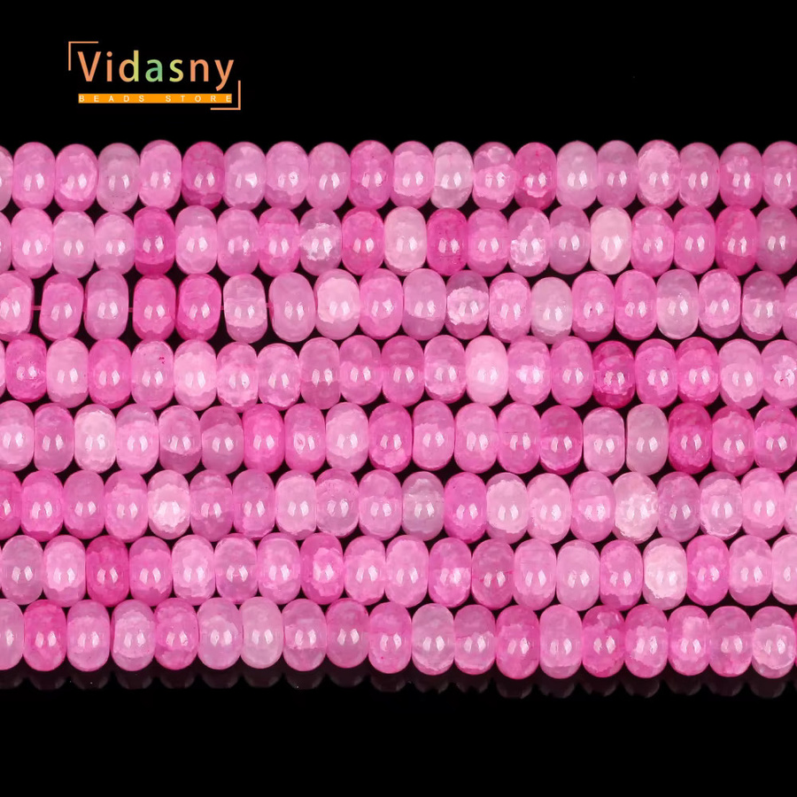 Vidasny Kristall-Rondelle-Perlen, Fuchsia, 15 Zoll - Bild 2