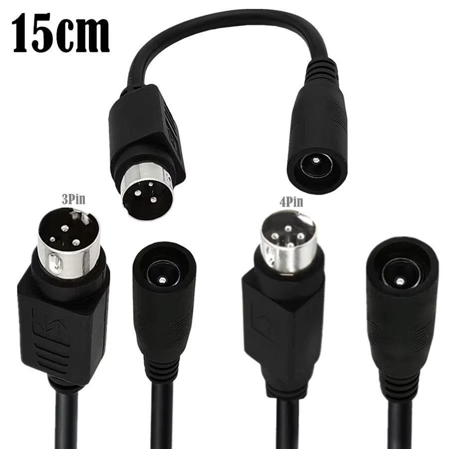 BSN DC-Buchse 5,5 x 2,1 mm zu 4-poligem Stecker Stromversorgungskabel in Schwarz für Sato TG-5011-19V-ES und TV-LCD-VCR - Bild 2