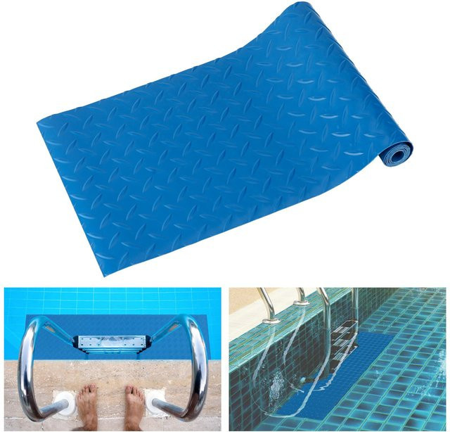 KaiSai PVC-Poolleiter Stufenmatte mit Fischgrätmuster, B: 90 cm, T: 23 cm, H: 0,2 cm - Bild 1