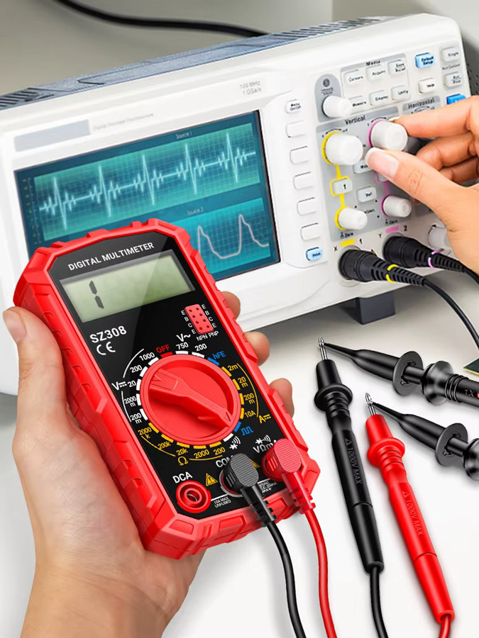 ANENG SZ308 Digitales Multimeter in Schwarz und Rot mit 1999 Anzeige, 750V AC, 1000V DC, Rechteckwelle, Triode und Diode für die Schaltkreis-Reparatur - Bild 6