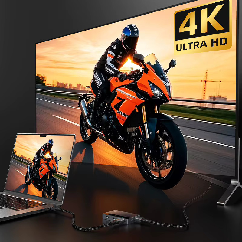CABLETIME HDMI-Umschalter 3-in-1 HDMI-Splitter in Silber mit 4K 60 Hz Unterstützung für Laptop, MacBook, Xiaomi Mi Box, PS5 und PS4 - Bild 4