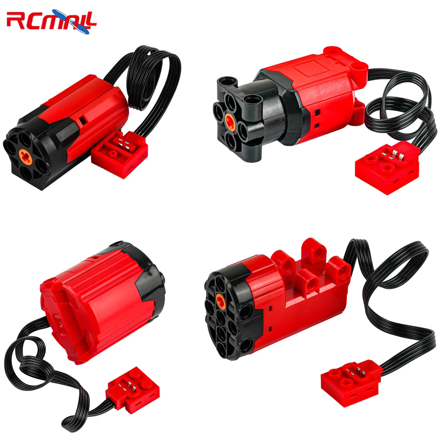 Wishiot MOC Power Functions Hochgeschwindigkeits-M-Motor XL Servomotor in Rot für Bausteine 88003 88004 8882 - Bild 5