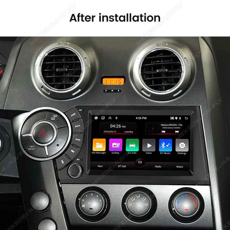 MEKEDE Carplay Android Auto Radio für Ssangyong Actyon und Kyron 2005-2011 mit 7 Zoll IPS Bildschirm, WIFI und GPS in Schwarz - Bild 2