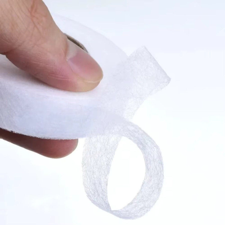 Doppelseitiges Vlies-Einlage-Klebeband zum Aufbügeln in Weiß, 50 m DIY-Nähwerkzeug zum Verkürzen von Kleidung und Hosen säumen - Bild 6