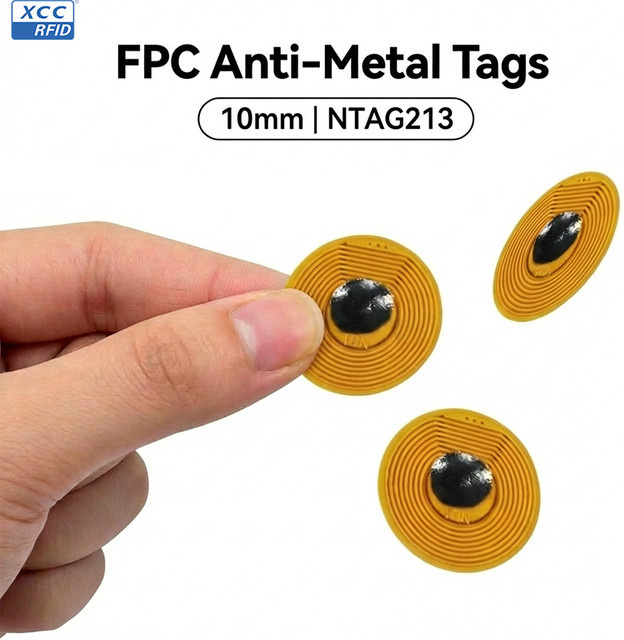 HENNCER NTAG213 FPC NFC-Tag 13,56MHz Programmierbar für Asset-Tracking zur Artikelidentifikation, 10mm - Bild 1