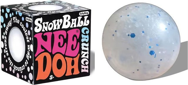Schylling NeeDoh Squishy Fidget Spielzeug, Schneeball Crunch, Weiß - Bild 1