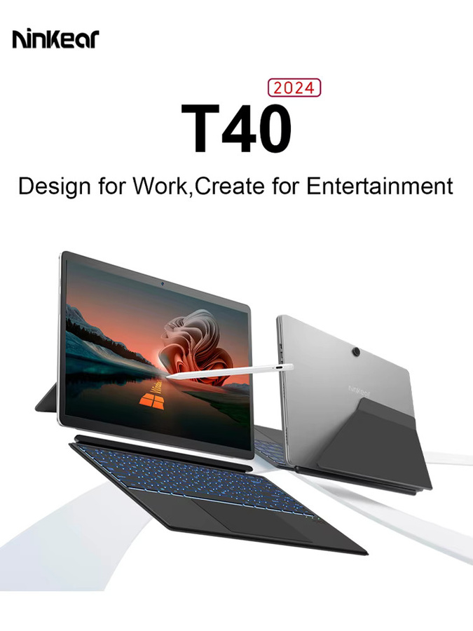 Ninkear T40 2-in-1 Tablet Mini-Laptop mit 14 Zoll IPS Touchscreen, Intel N100, 16GB RAM, 512GB SSD und Windows 11 - Bild 6