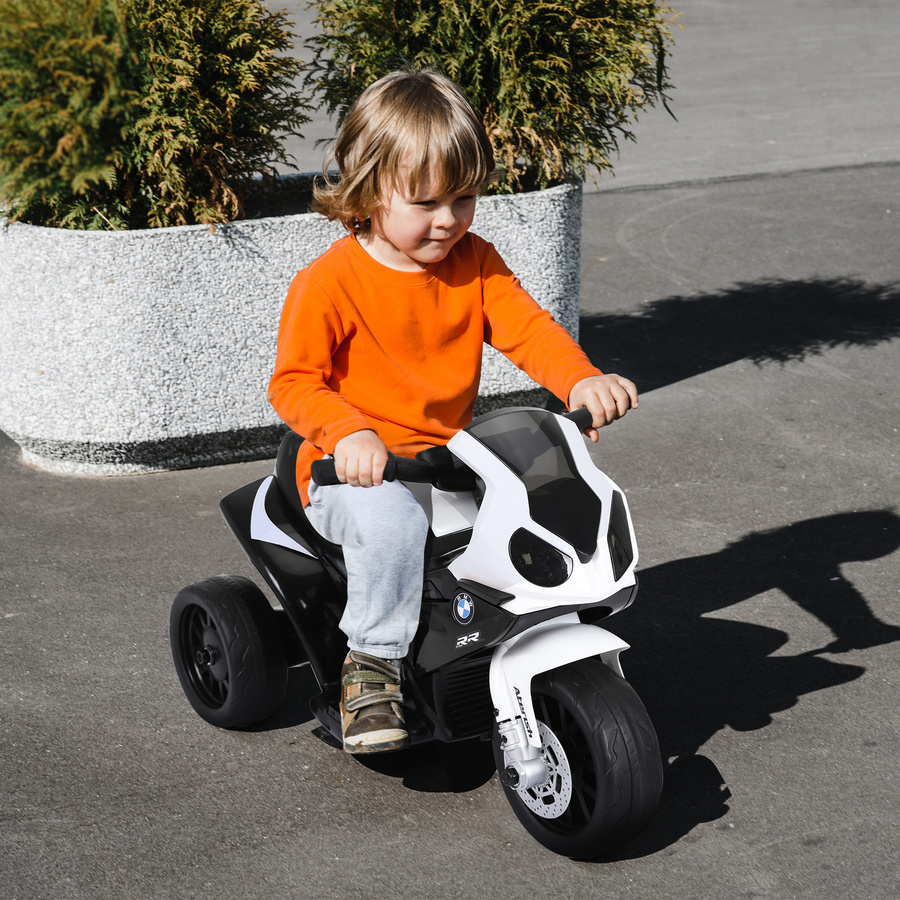 HOMCOM BMW S1000RR Elektro Kindermotorrad, Kinderfahrzeug, Schwarz, Weiß, ab 2 Jahren - Bild 2