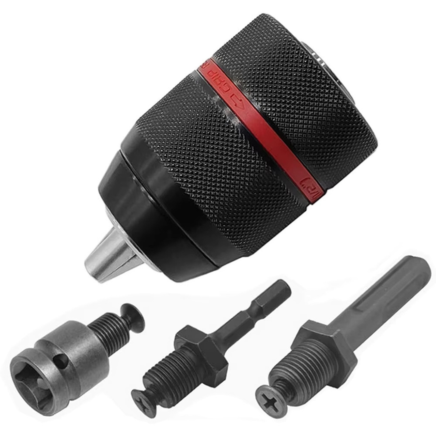 Podofo Metall Bohrfutter-Steckadapter 1/2 Zoll mit 1,3 mm Aufnahme für manuelle und elektrische Bohrmaschinen - Bild 2