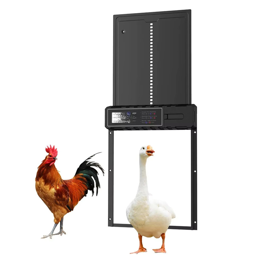 Automatischer Hühnerstall-Türöffner aus Edelstahl mit Timer in Silber und Schwarz, batteriebetrieben mit 3 x AA-Batterien - Bild 7