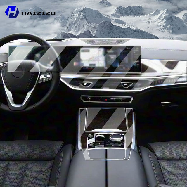 HAIZIZO LCD Display Schutzfolie für BMW X5 G05 2023-2025, matte TPU Mittelkonsole Schutzaufkleber, transparent - Bild 1