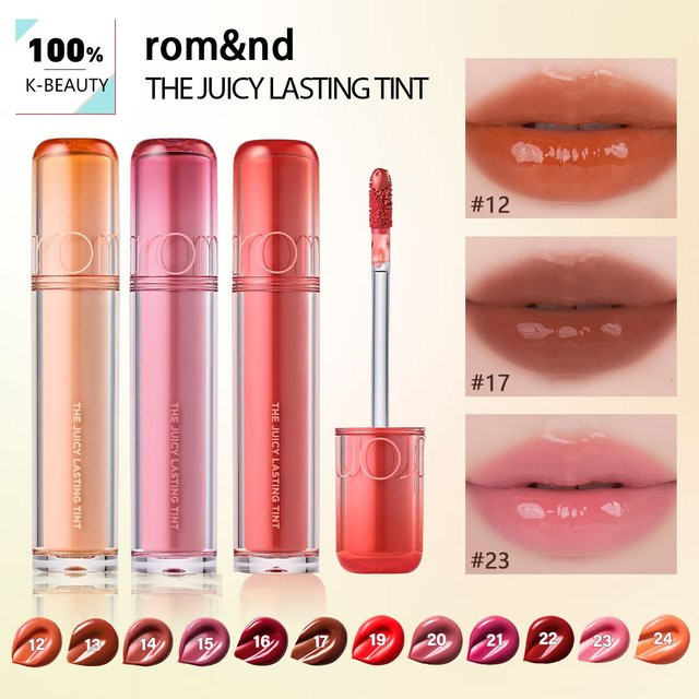 rom&nd The Juicy Lasting Tint Lipgloss, Glänzend, 12 Farbtöne - Bild 1