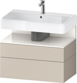Duravit Waschtischunterschrank Qatego Wandhängend in Weiß oder Beige, B/T/H: 79 x 47 x 59 cm - Bild 1