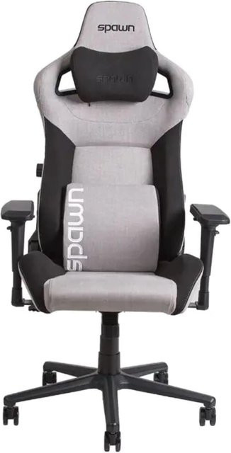 IRIS MEGA DOO Gaming Stuhl Spawn in Grau mit Stoffbezug und Kopfstütze - Bild 1