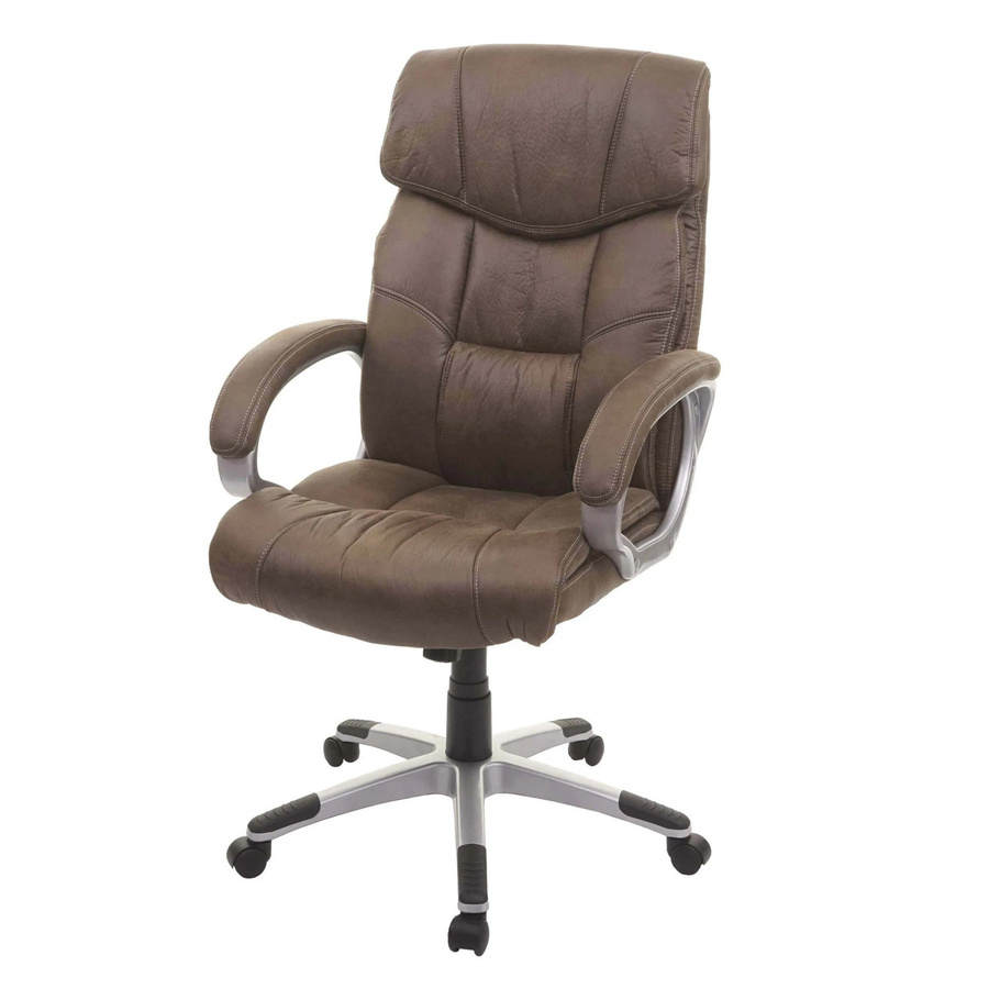 Proregal Chefsessel Bürostuhl in Braun mit Wildleder-Optik, H x B x T: 120 x 73 x 78 cm, Sitzhöhe: 48 cm - Bild 2