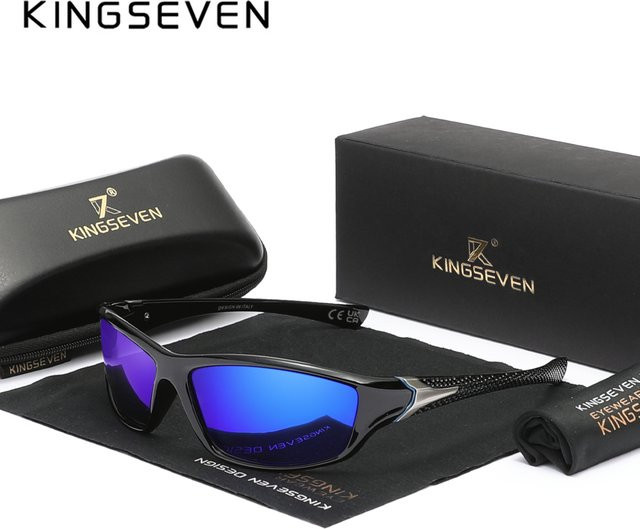 Kingseven Sonnenbrille, Vollrand, Tr90, polarisiert, Schwarz, Herren - Bild 1