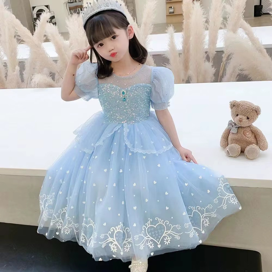 Tonghua Prinzessin Ballkleid, Cosplay Kostüm, Blau, Pailletten - Bild 2