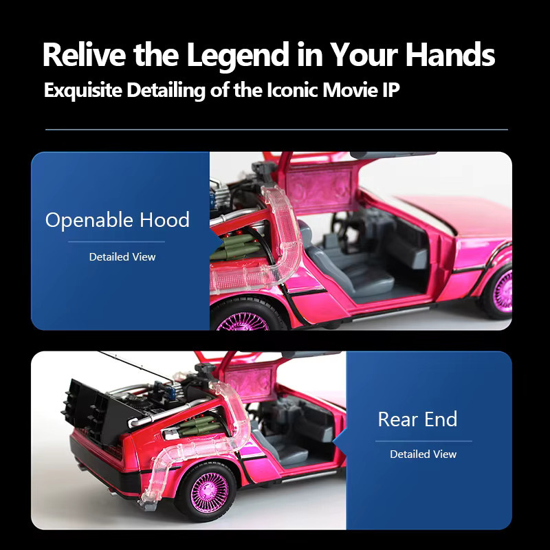 JADA Toys Zurück in die Zukunft Pink Slips Edition Time Machine, Druckgussmodell, 1:24 - Bild 4