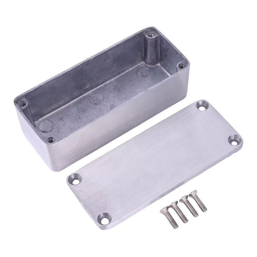 APWIKOGER 1590A Pedalgehäuse aus Aluminium in Silber mit Schrauben für Gitarren-Effektpedale - Bild 4