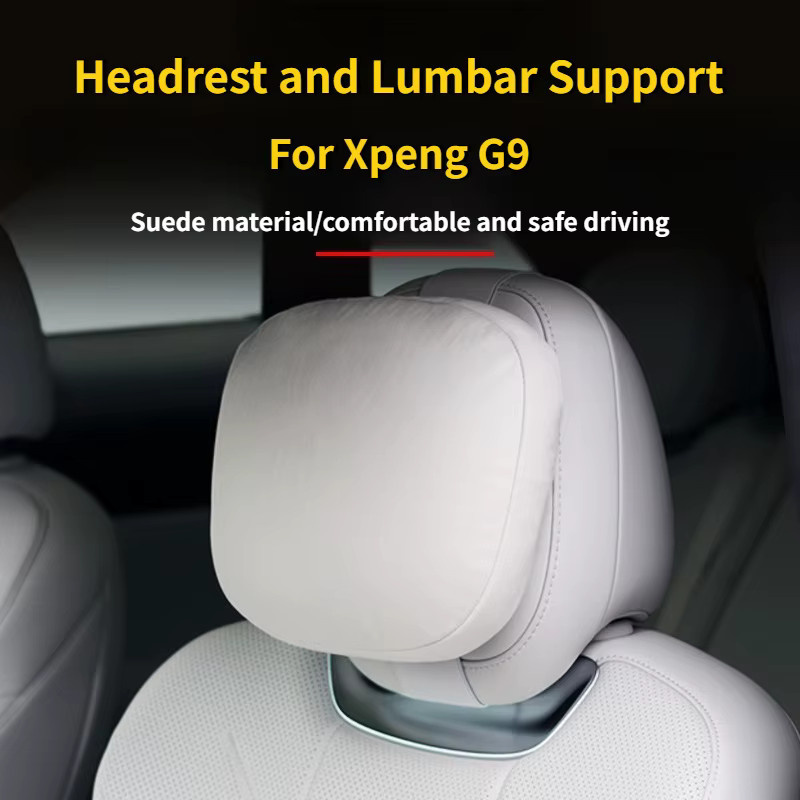 YouGallop Auto Kopfstütze und Lordosenstütze aus Memory Foam für Xiaopeng Xpeng G6 G9 G7 in Grau - Bild 3