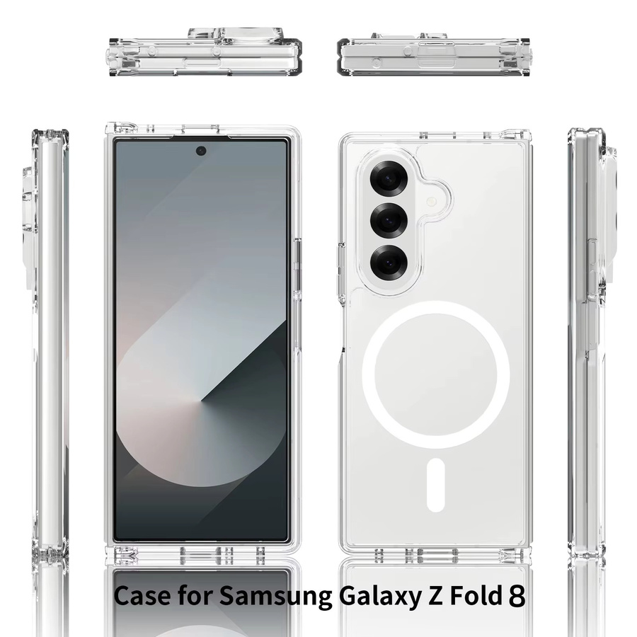 Transparente stoßfeste Handyhülle mit MagSafe und kabelloser Ladefunktion für Samsung Galaxy Z Fold 8 und Galaxy Z Fold 7 5G aus PC und TPU - Bild 2