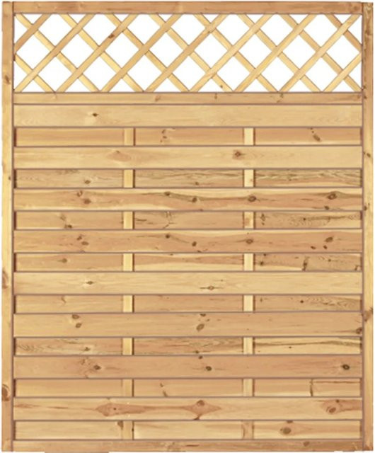 T & J Sichtschutzzaun Maxi-Massiv-Ranki aus Holz in Grün, B/H: 150 x 180 cm - Bild 1