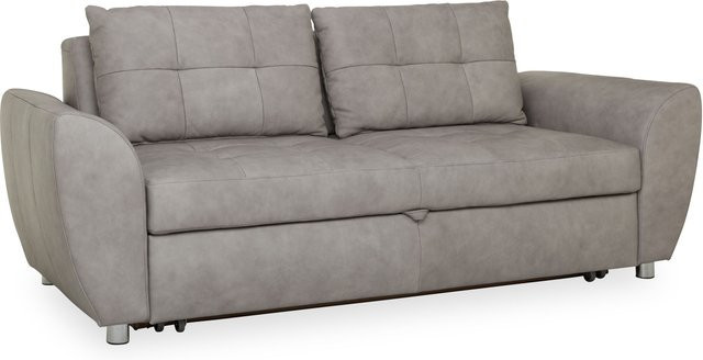 Schlafsofa vito SYSTEMO in Grau mit Lederbezug und Schlaffunktion - Bild 1