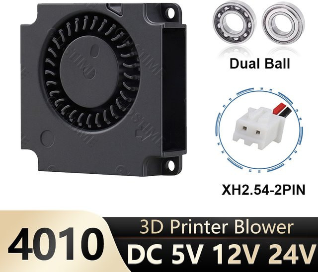 Gdstime Gehäuselüfter 40 mm Dual-Ball Laptop-Gebläse Schwarz B/T/H: 4,0 x 4,0 x 1,0 cm - Bild 1