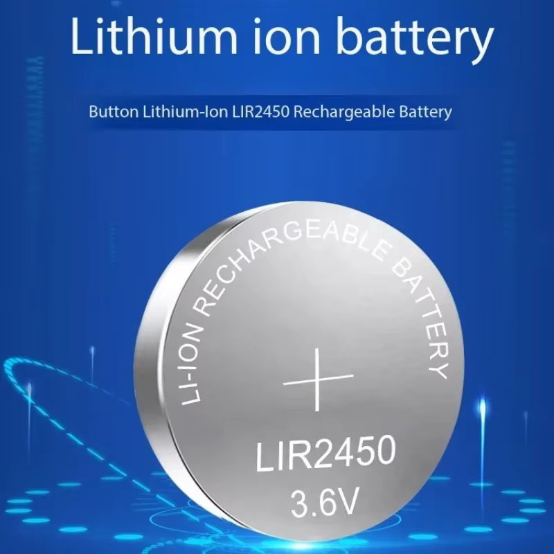 WHITECRANE LIR2450 Lithium-Ionen Knopfzellen Batterie 3,7 V 120mAh in Silber - Bild 2