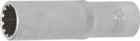 BGS Steckschlüssel-Einsatz Gear Lock tief mit 1/2 Zoll Antrieb und 15 mm Schlüsselweite aus Chrom-Vanadium in Silber - Bild 1