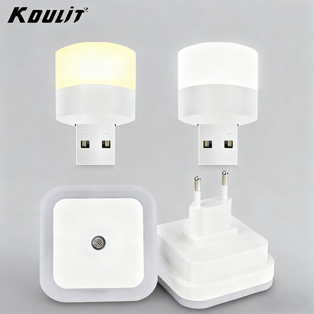 KDULIT LED-Nachtlicht in Weiß mit USB-Anschluss, dimmbares Leselicht für Schlafzimmer und Camping - Bild 1