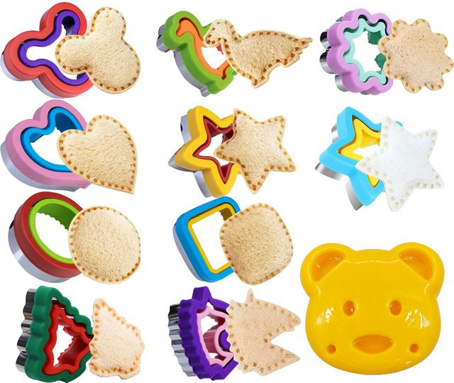FSMHOME Sandwich-Ausstecher Set für Kinder mit Versiegelung in Mehrfarbig, ideal für Brot, Kekse und Bento-Boxen - Bild 1