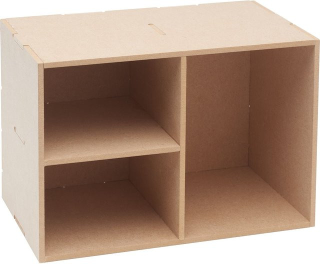 VBS Regalbox Flexio Basic Box in Beige mit 2 kleinen und 1 großen Fach - Bild 1