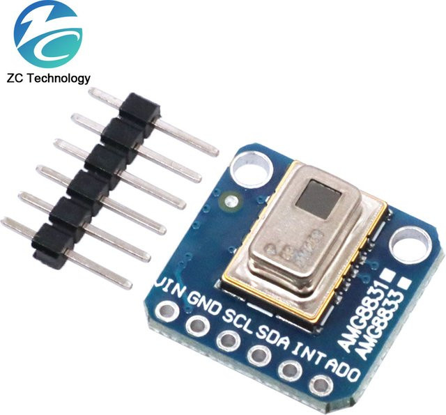 amg8833 ir 8x8 Infrarot Wärme-Bild-Kamera und Temperatur-Sensor-Modul in Blau - Bild 1