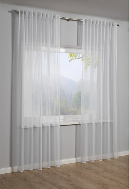 Sehlbach Fertigschal Multiband Crashoptik in Weiß, B: 135 cm x H: 245 cm - Bild 1