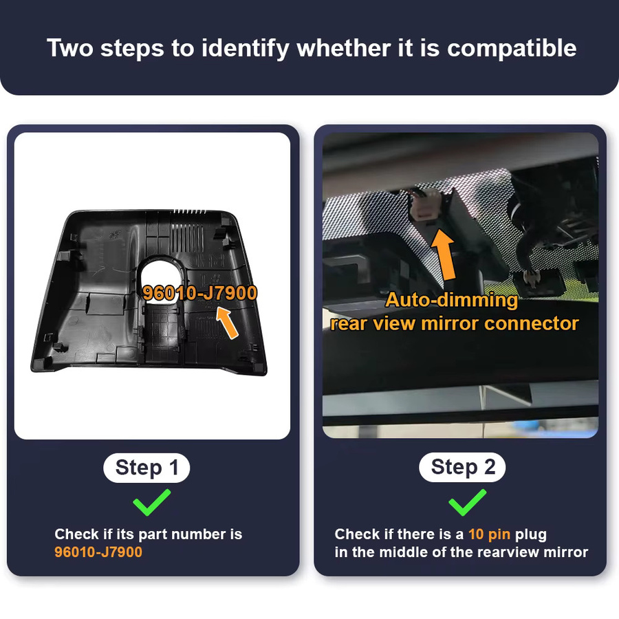 FITCAMX 4K Dashcam für Kia Ceed 2018-2026, Schwarz, mit Nachtsicht und OEM-Optik - Bild 2