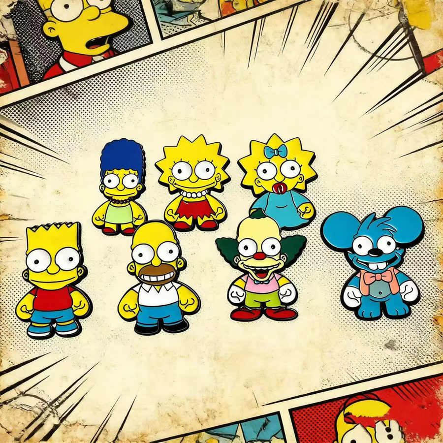 The Simpsons Emaille-Pin-Set, 7-teilig, Bunt, Unisex - Bild 2