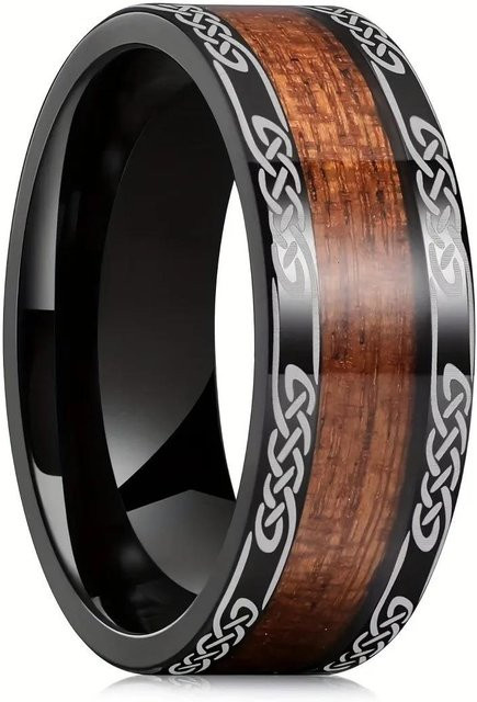 Ring Edelstahl, Schwarz, Herren - Bild 1
